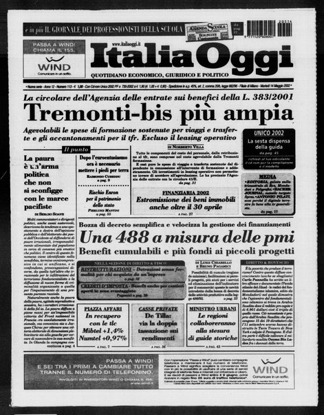 Italia oggi : quotidiano di economia finanza e politica